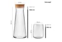 KONZEPT Wasserkaraffe 1L mit 6 Gläsern 320ml Glas Transparent Bild 3
