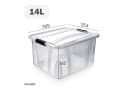 KONZEPT Aufbewahrungsbox Set 4 Stk. 7L/14L Transparent Stapelbar Bild 3