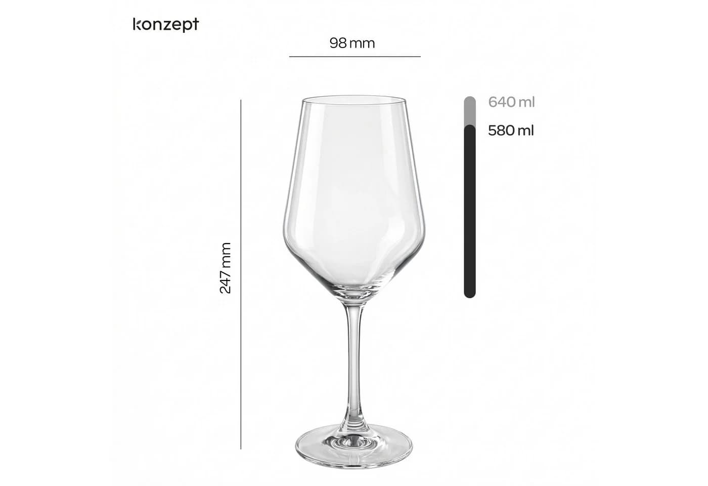 KONZEPT Weinglas 6er-Set Transparent Dünnwandig - Bild 4