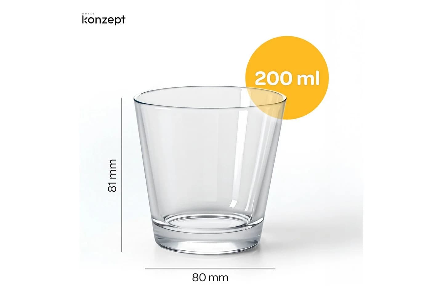 KONZEPT Dessertschale Set 6-tlg. Transparent Trapez Design - Bild 4