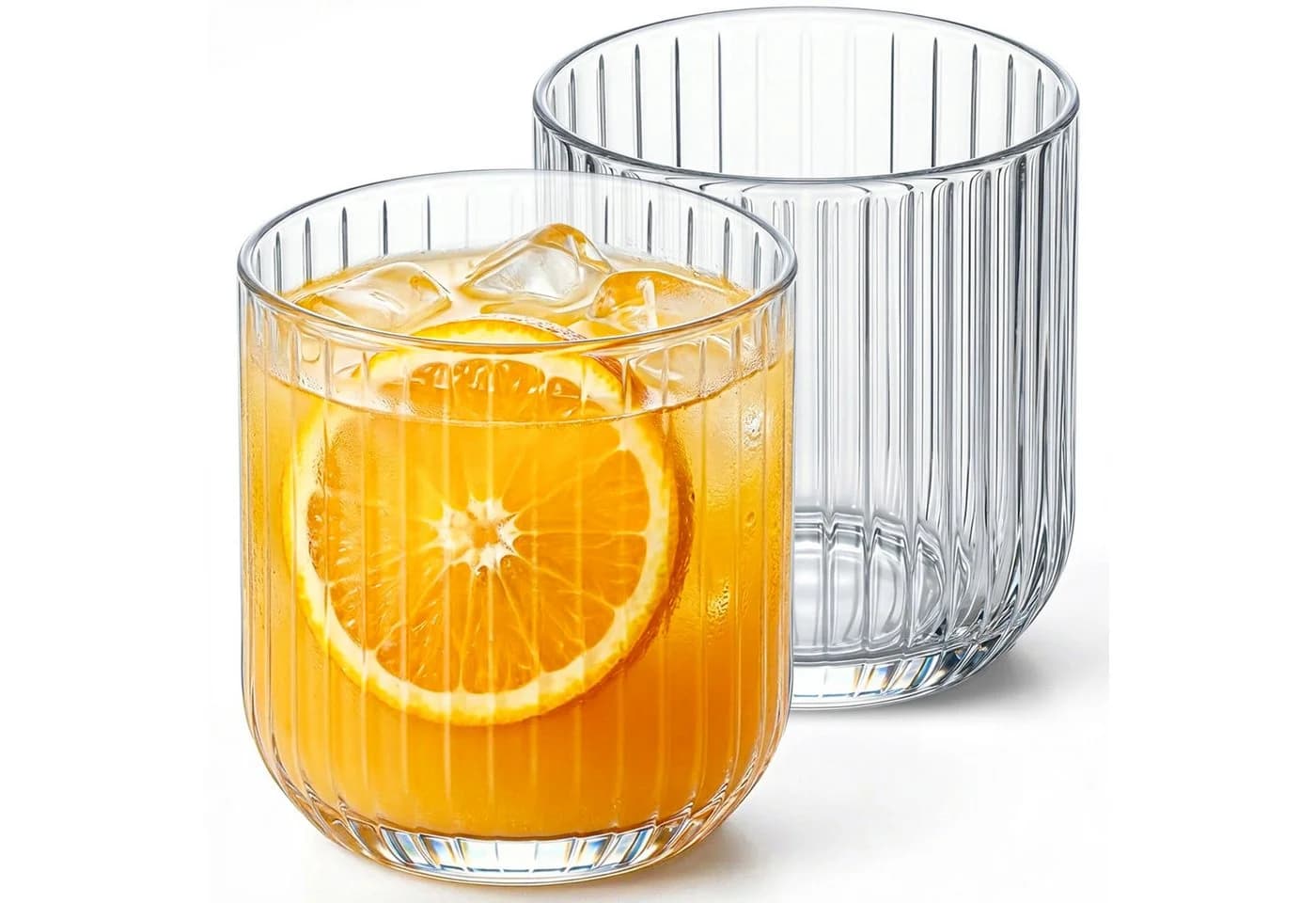 KONZEPT Gläser-Set Geriffelt 300ml Transparent - Bild 2