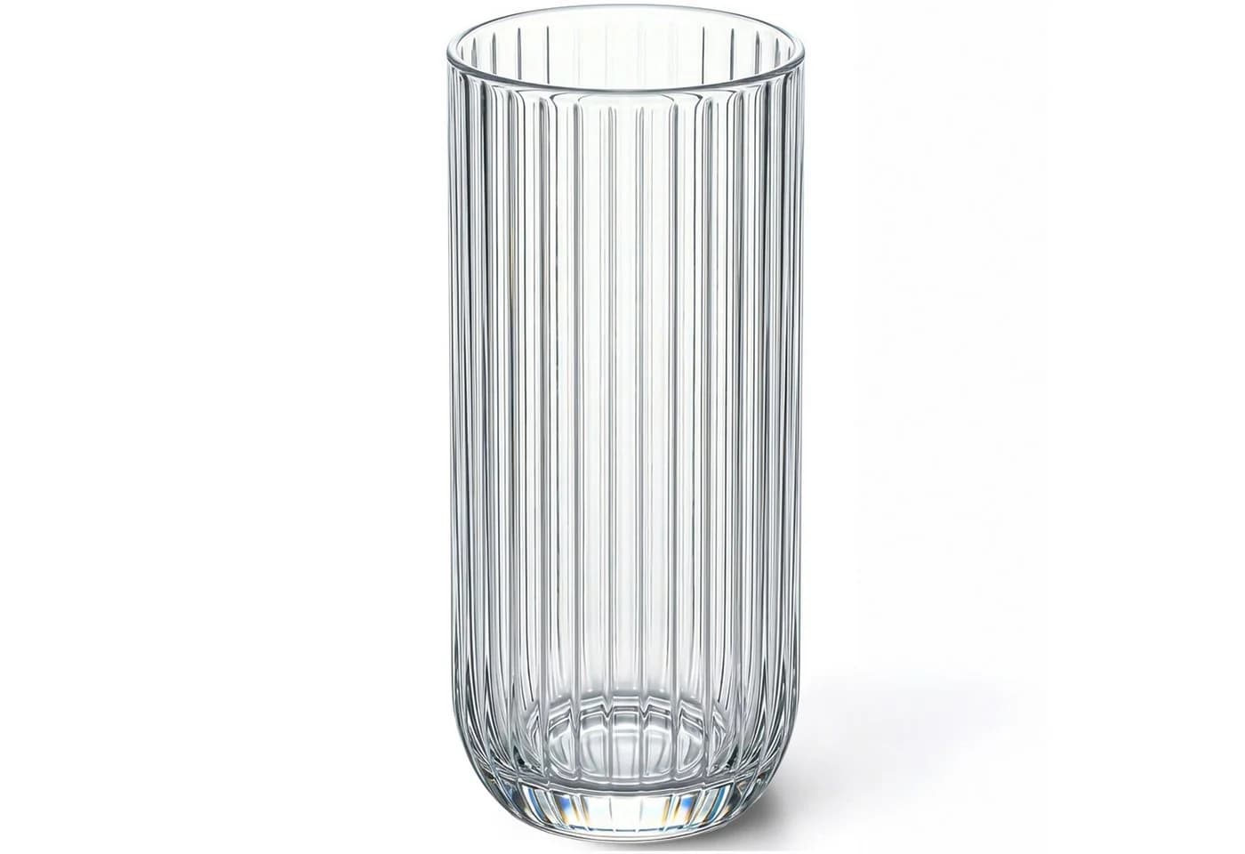 KONZEPT Gläser-Set 6er – 390 ml geriffelte Longdrinkgläser aus klarem Glas - Bild 2