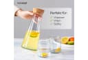 KONZEPT Wasserkaraffe 1 Liter Geriffeltes Glas Korkverschluss Bild 5