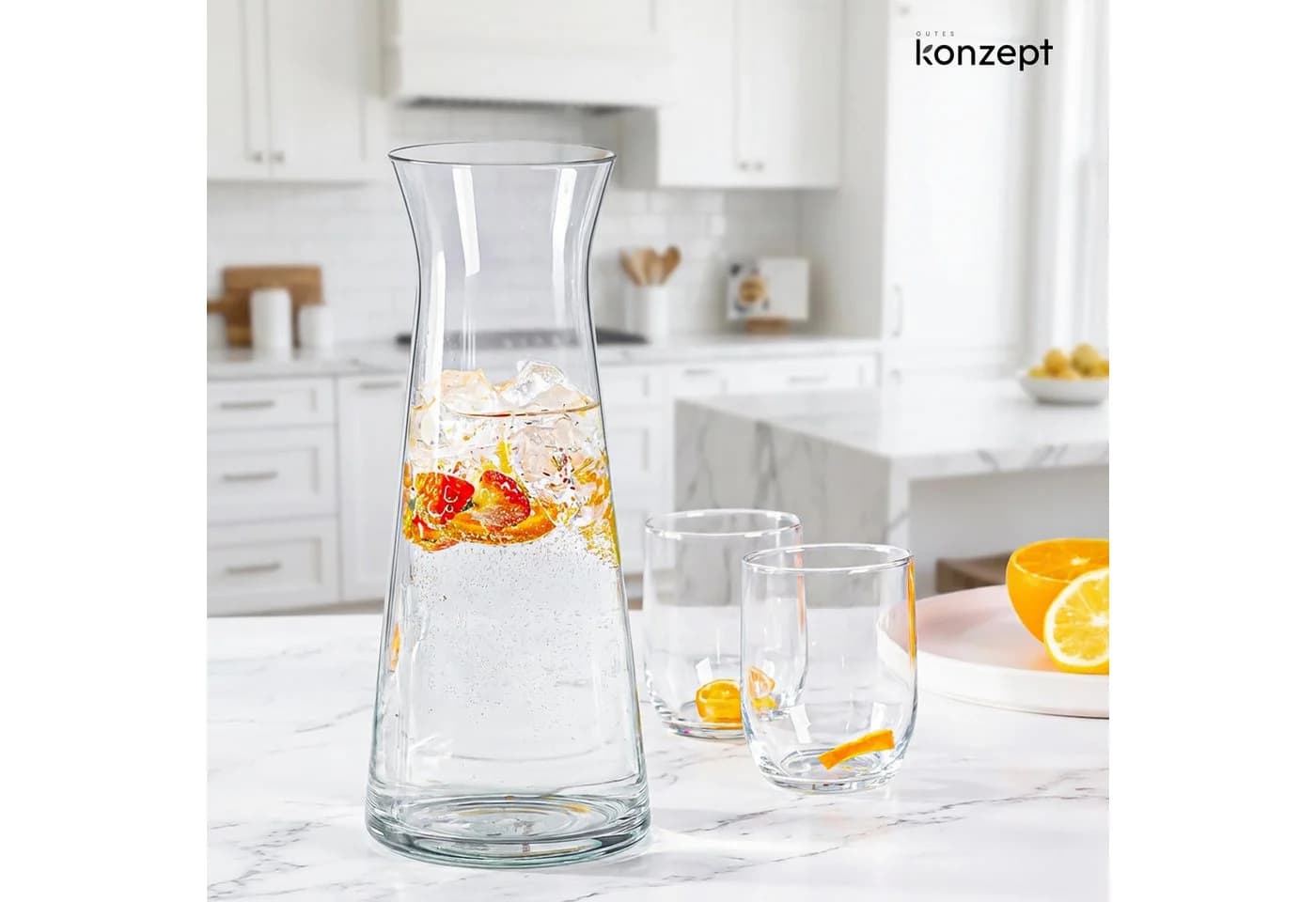 KONZEPT Wasserkaraffe 1L Glas BPA-frei transparent - Bild 5