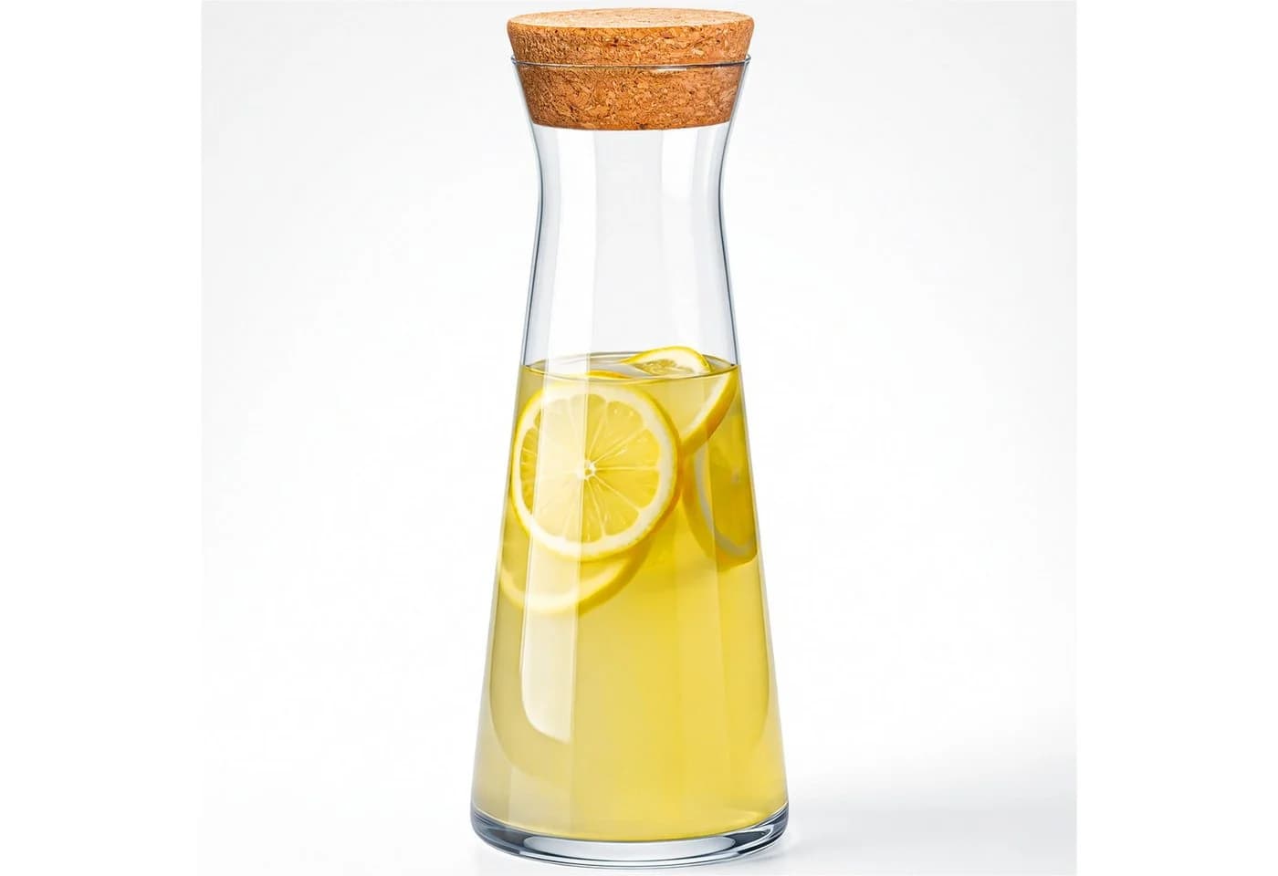 KONZEPT Wasserkaraffe mit Korkdeckel 1L Glas transparent - Bild 2