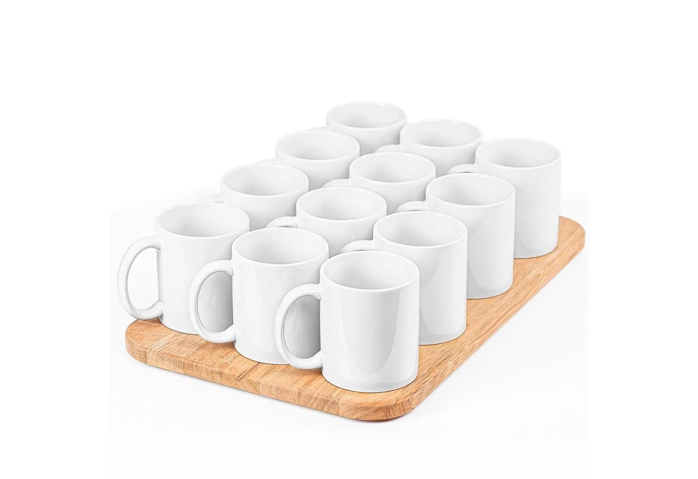 KONZEPT 12-tlg. Porzellan Becher Set Weiß zum Bemalen - Bild 2