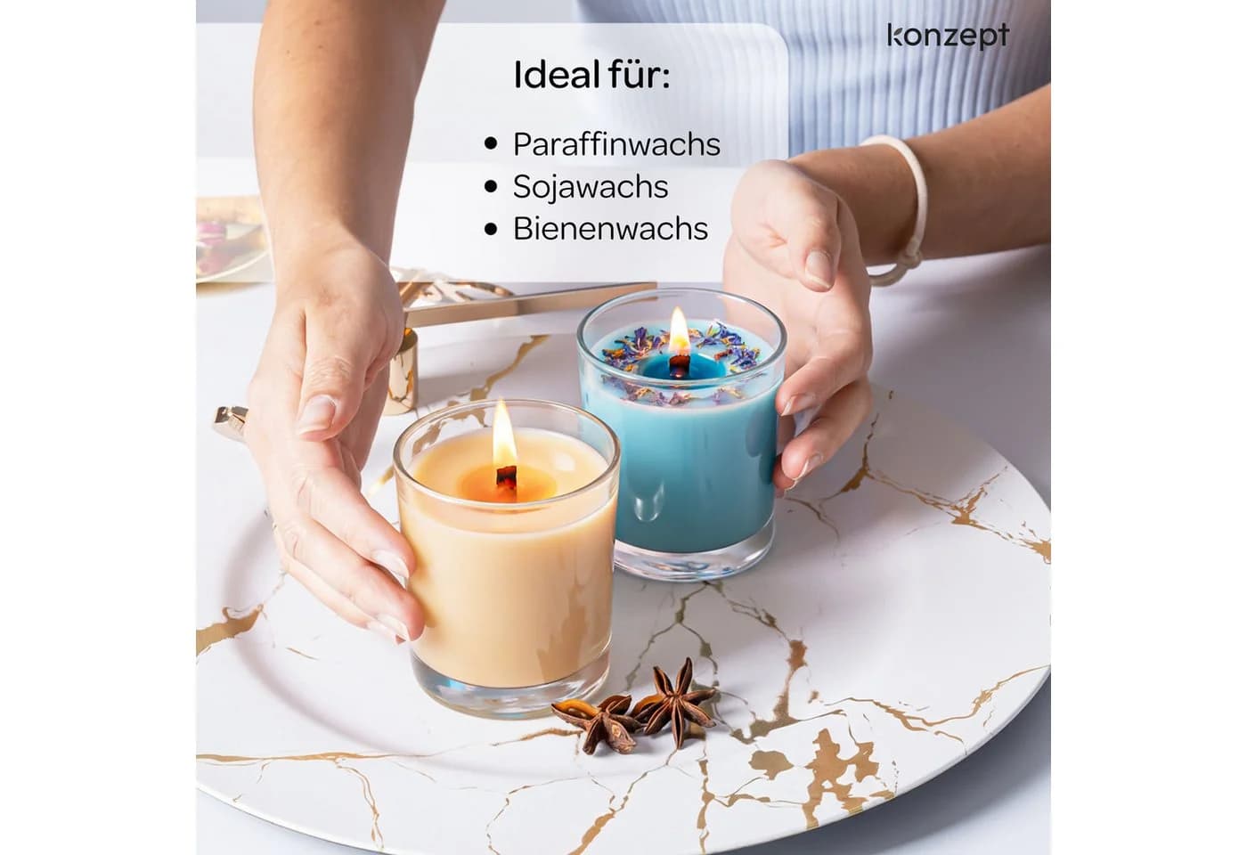 KONZEPT Teelichthalter 12er Set 180 ml Glas Zylindrisch - Bild 4