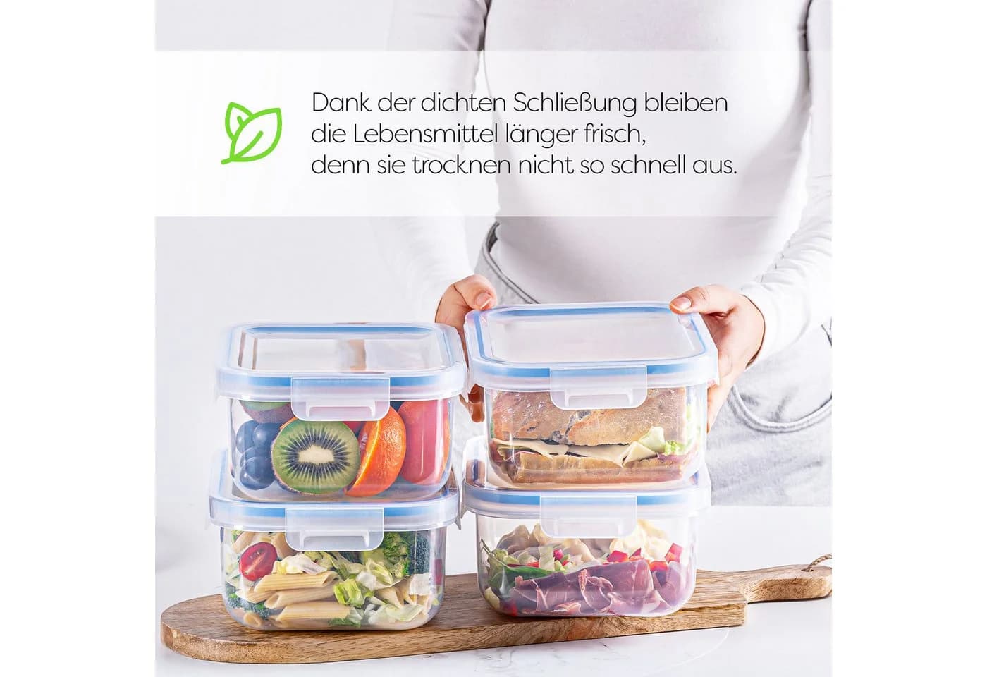 KONZEPT Frischhaltedose 2L 6-tlg. Luftdicht Transparent