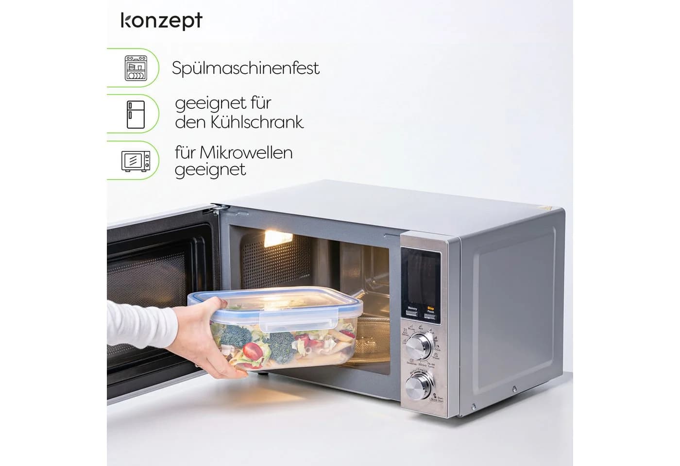 KONZEPT Frischhaltedose 2L 6-tlg. Luftdicht Transparent - Bild 4