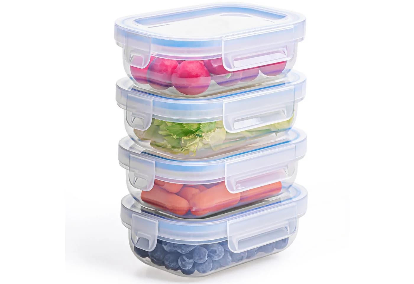 KONZEPT Frischhaltedose 600ml transparent 4-tlg BPA-frei stapelbar - Bild 2