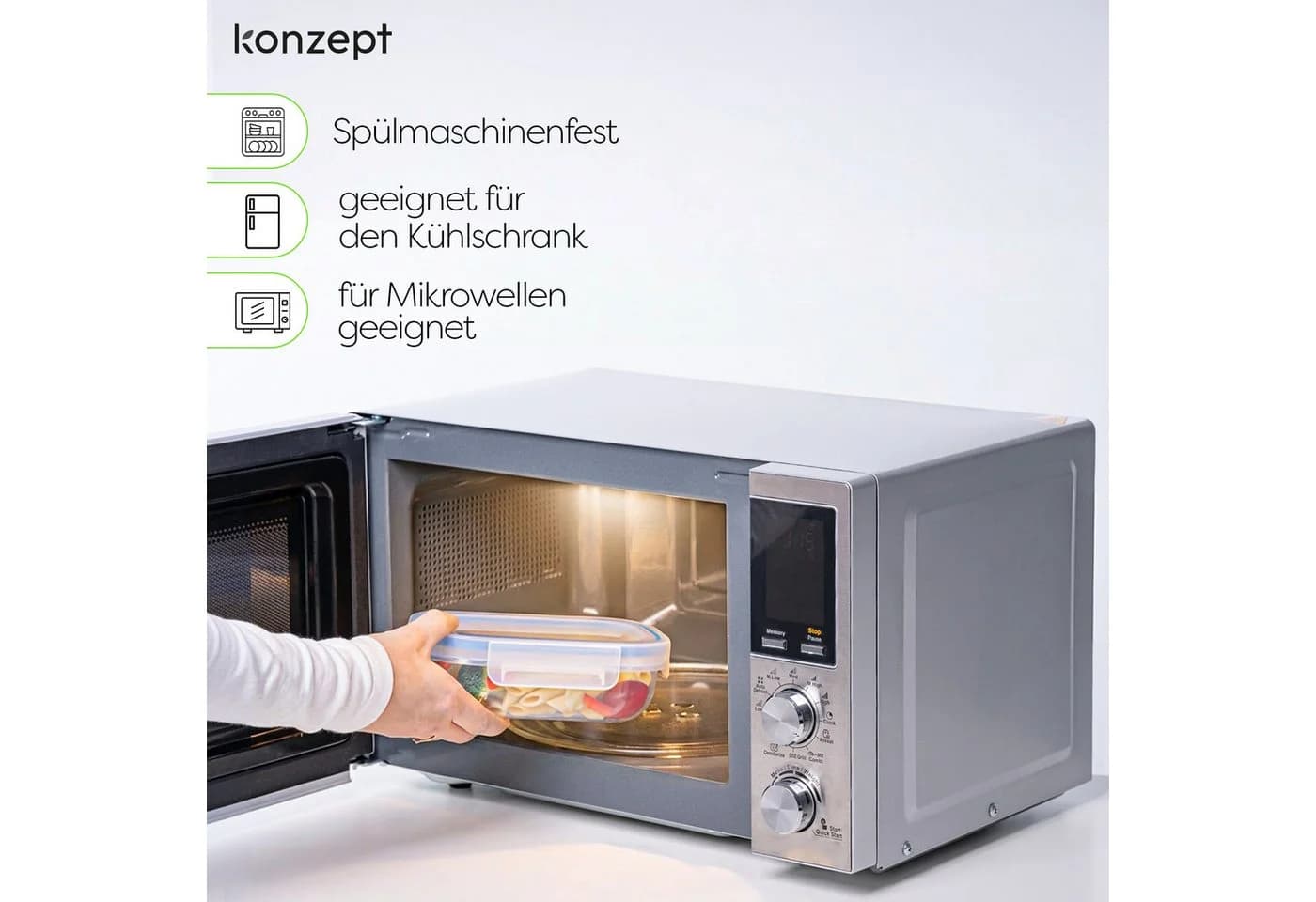 KONZEPT Frischhaltedose 600ml 6-tlg. Transparent BPA-frei Stapelbar - Bild 4
