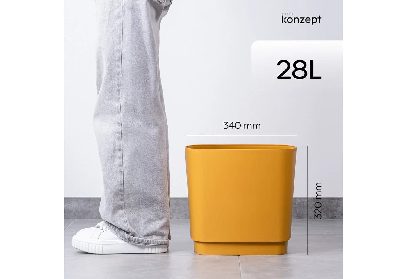 KONZEPT Blumentopf 34x34cm Grau UV-beständig - Bild 3