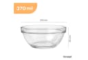 KONZEPT Salatschüssel Set Glas 12-tlg. Stapelbar Transparent Bild 3