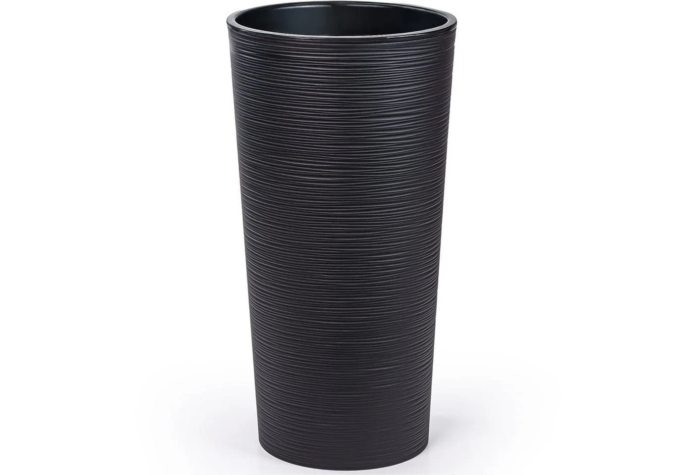 KONZEPT Blumentopf hoch 57 cm Schwarz Kunststoff mit Einsatz - Bild 2