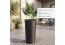 KONZEPT Blumentopf hoch 57 cm Schwarz Kunststoff mit Einsatz Bild 5