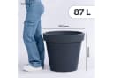 KONZEPT Blumentopf Anthrazit 58 cm Konisch Kunststoff Bild 3