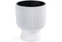 KONZEPT Blumentopf mit Einsatz, weiß, 30 cm, 18L, Rippen-Optik Bild 2