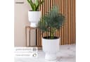 KONZEPT Blumentopf mit Einsatz, weiß, 30 cm, 18L, Rippen-Optik Bild 5