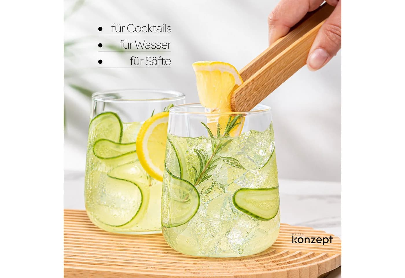 KONZEPT Gläser-Set 6-teilig Transparent Robustes Glas - Bild 5