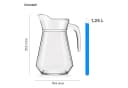 KONZEPT Wasserkrug Glas 1,25 L mit Griff und Ausgießer Bild 3