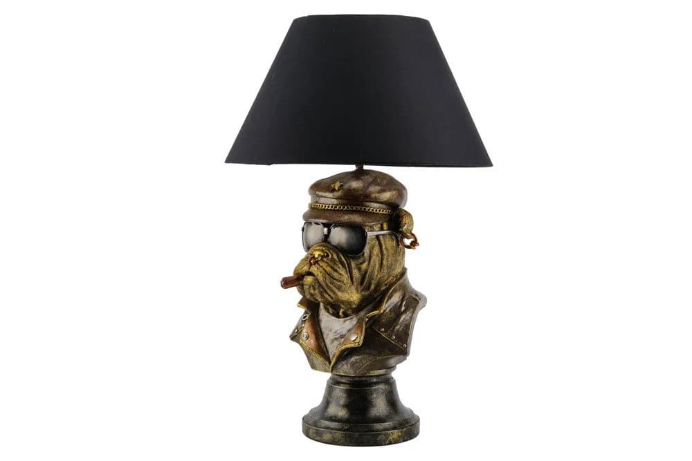Riess-Ambiente Tischleuchte Bulldog 55cm Bronze/Schwarz