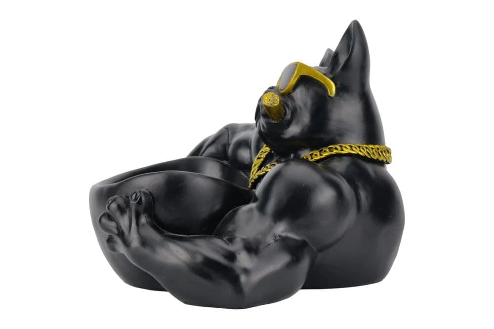 riess-ambiente Bulldoggen-Skulptur Schwarz 35cm - Bild 4