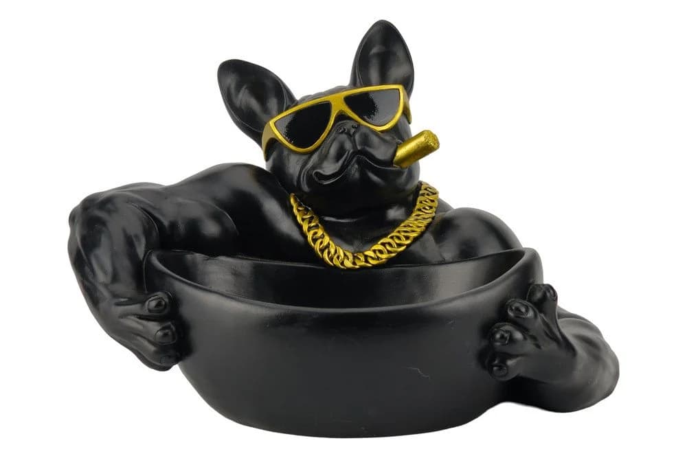 riess-ambiente Bulldoggen-Skulptur Schwarz 35cm - Bild 5