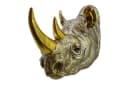riess-ambiente Wanddekoobjekt RHINO 40cm Gold Nashorn-Skulptur Bild 1