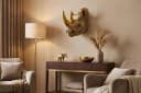 riess-ambiente Wanddekoobjekt RHINO 40cm Gold Nashorn-Skulptur Bild 2