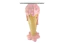 riess-ambiente Bistrotisch ICE CREAM 105cm rosa/beige Glas Eiswaffel Bild 1