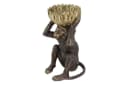 riess-ambiente Tierfigur MONKEY 50cm schwarz/gold - Affe mit Schale Bild 4