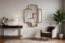 riess-ambiente Wandspiegel QUADRA 90cm Gold Mehrfachoptik Bild 2