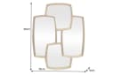 riess-ambiente Wandspiegel QUADRA 90cm Gold Mehrfachoptik Bild 3