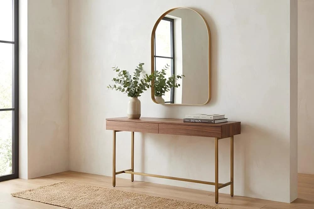 riess-ambiente Wandspiegel ARCA 90cm Gold Aluminium Bogenform - Bild 2