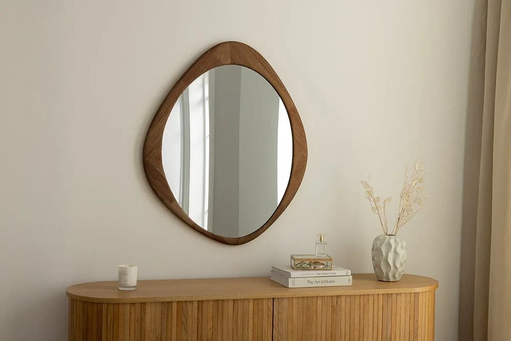 riess-ambiente Wandspiegel ORGANIC 90cm braun Walnuss-Design - Bild 3