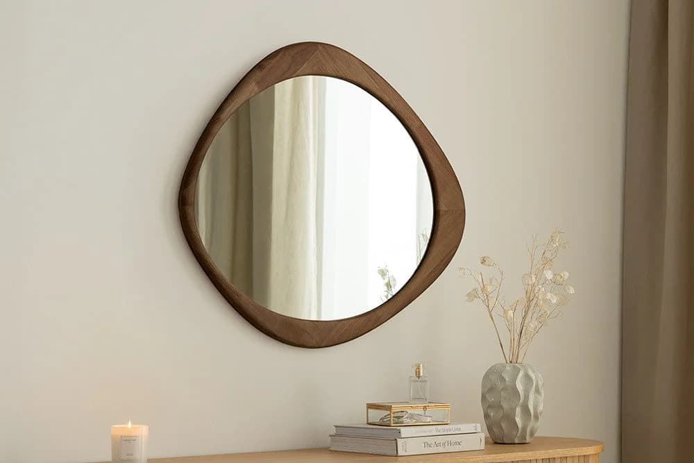 riess-ambiente Wandspiegel ORGANIC 90cm braun Walnuss-Design - Bild 5
