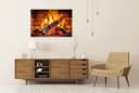 islandburner Poster Kaminfeuer Wohnzimmer Bunt Modern Bild 1