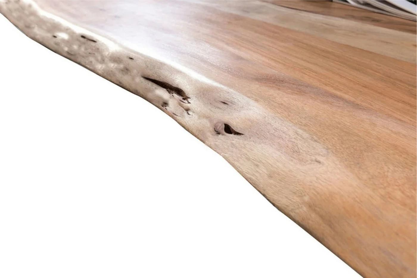 SAM® Baumkantentisch Stil massiv Akazienholz schwarz - Bild 4