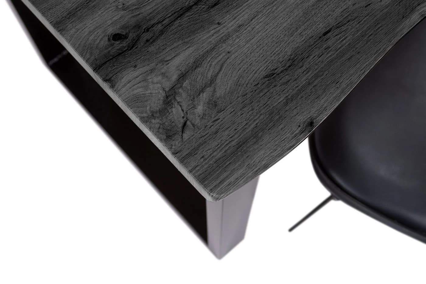 SAM® Esstisch Thoran Grau Schwarz U-Metallgestell Baumkante - Bild 3