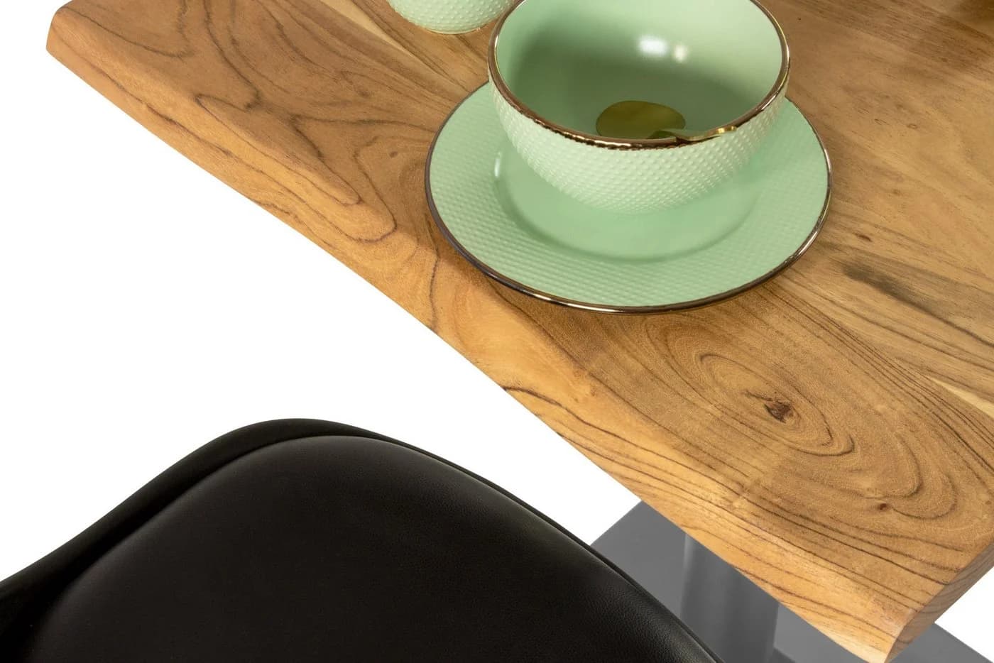 SAM® Bistrotisch Ingmar Massivholz mit Baumkante und Metallgestell - Bild 5