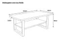 SAM® Couchtisch Patricia massiv Eiche Echte Baumkante schwarz Bild 1