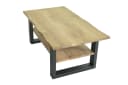 SAM® Couchtisch Patricia massiv Eiche Echte Baumkante schwarz Bild 3