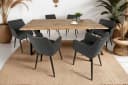 SAM® Baumkantentisch Panther Mangoholz massiv X-Gestell schwarz Bild 2