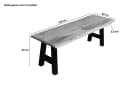 SAM® Sitzbank Quento Akazie massiv mit Baumkante und Metallgestell Bild 1
