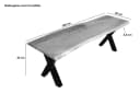 SAM® Sitzbank Quento Akazie Baumkante X-Gestell Schwarz 160 cm Bild 1