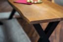 SAM® Sitzbank Quento Akazie Baumkante X-Gestell Schwarz 160 cm Bild 5