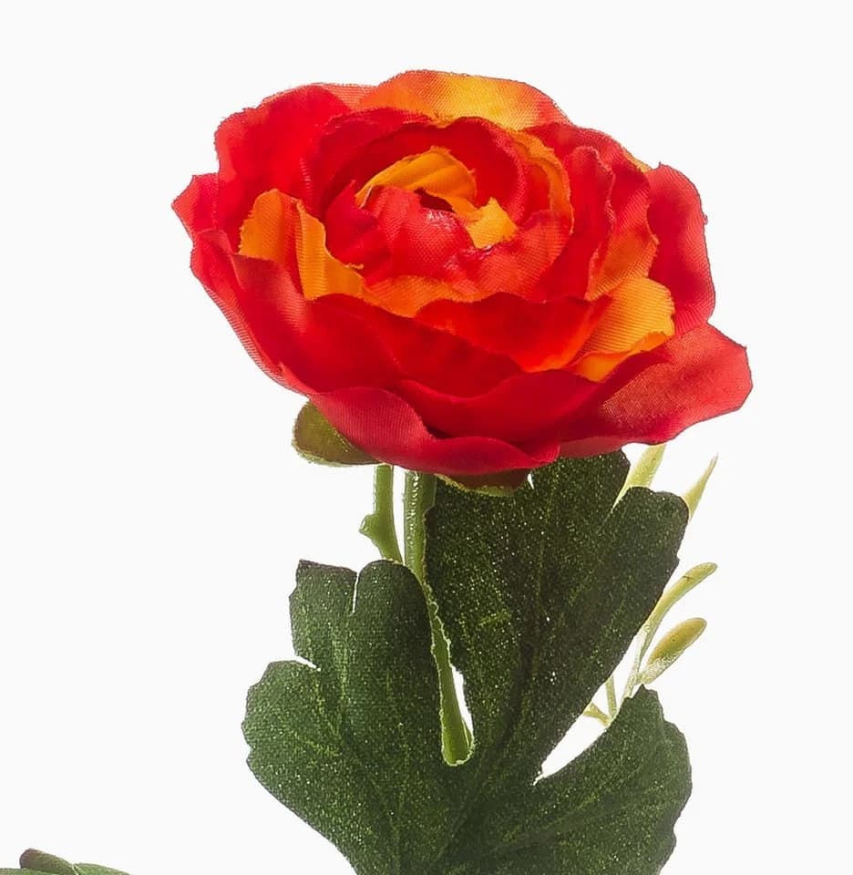 artplants Kunstzweig Ranunkel Florance dunkelorange 45cm