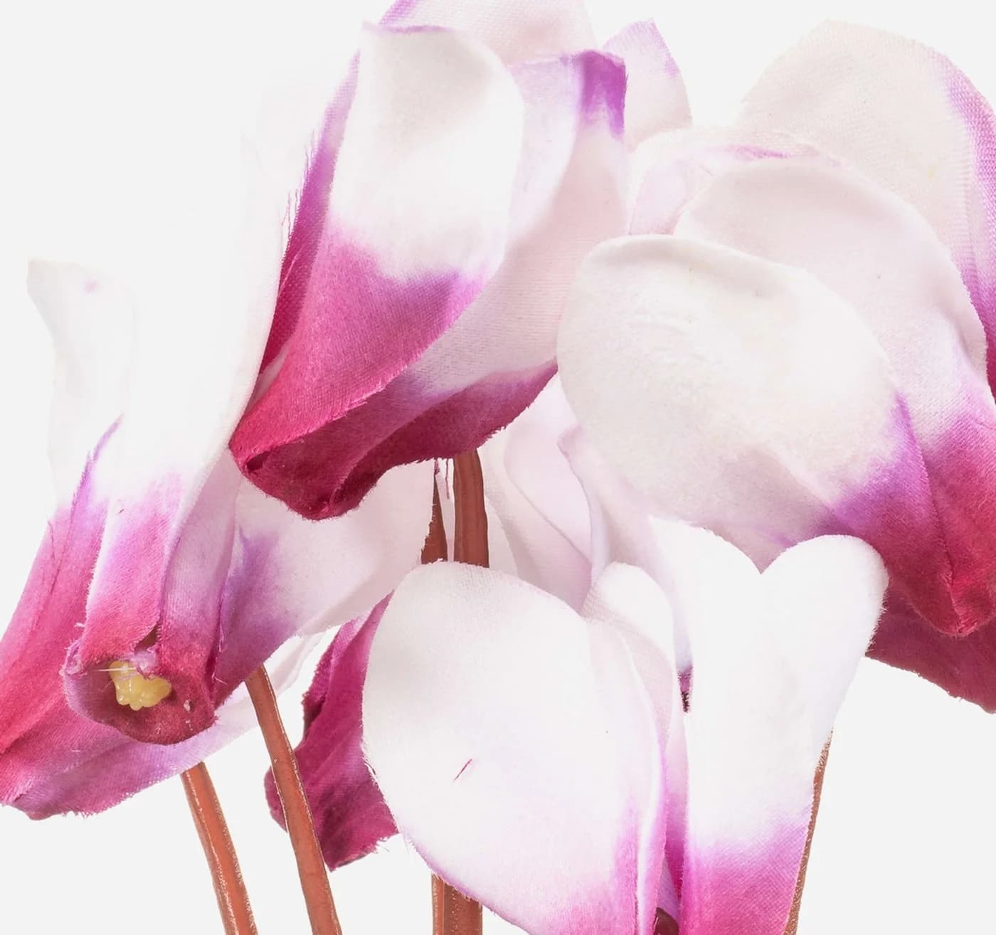 artplants Alpenveilchen Kunstblume auf Steckstab weiß-pink