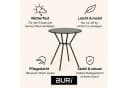 BURI Gartentisch Bistrotisch rund 70x60cm schwarz Bild 1