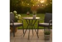 BURI Gartentisch Bistrotisch rund 70x60cm schwarz Bild 3